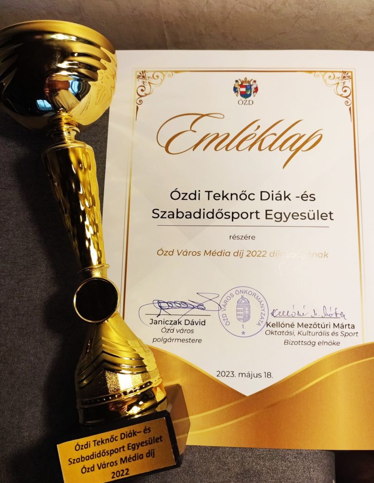 ÓZD VÁROS MÉDIA DÍJ 